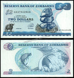 Zimbabwe 2 Dollars - 1994 P#1 UNC Bank Note N#205193