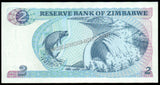 Zimbabwe 2 Dollars - 1994 P#1 UNC Bank Note N#205193