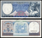 Suriname 5 Gulden - 1963 P# 120b UNC Currency Note N#205297