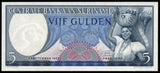 Suriname 5 Gulden - 1963 P# 120b UNC Currency Note N#205297