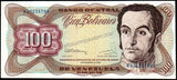 Venezuela 100 Bolívars - 1992 P#66e AUNC Bank Note N#205324