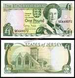 Jersey 1 Pound - 1993 P#20a UNC Bank Note N#205391