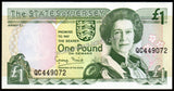 Jersey 1 Pound - 1993 P#20a UNC Bank Note N#205391