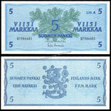 Finland 5 Markkaa - 1963 P#103a(39) UNC Bank Note N#205490