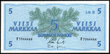 Finland 5 Markkaa - 1963 P#106Aa(15) UNC Bank Note N#205490