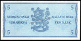 Finland 5 Markkaa - 1963 P#103a(39) UNC Bank Note N#205490