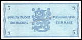 Finland 5 Markkaa - 1963 P#106Aa(15) UNC Bank Note N#205490