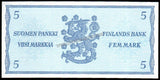 Finland 5 Markkaa - 1963 P#106Aa(21) UNC Bank Note N#205490