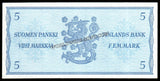 Finland 5 Markkaa - 1963 P#106Aa (46) Litt.B UNC Bank Note N#205490