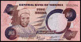 Nigeria 5 Naira - 1984-2001 P#24d UNC Bank Note N#205505
