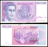 Yugoslavia 500 Dinars - 1992 P# 113 UNC Currency Note N#206072