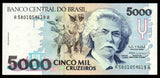Brazil 5000 Cruzados - 1993 P# 232c UNC Banknote N#206099