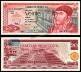 Mexico 20 Pesos - 1977 P# 64d UNC Bank Note N#206370