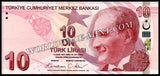 Turkey 10 Lira - 2025 P#223 UNC Bank Note N#206385