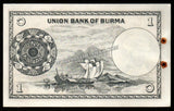 MYANMAR 1 KYAT - 1958 UNC Banknote N#206495