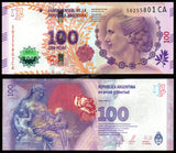 Argentina 100 Pesos 2016 CA Series UNC Banknote N#206729