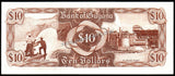 Guyana 10 Dollars - 1992 P#23f AUNC Bank Note N#206943 #CN1303