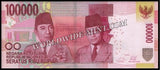 Indonesia 100000 Rupiah - 2014 P#153Aa AUNC BANK NOTE N#207292 #CN1344