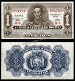 Bolivia 1 Boliviano - 1928 P#128c(2) UNC Bank Note N#207343