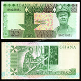 Ghana 20 Cedis - 1982 P#21c UNC Bank Note N#207506 #CN1379