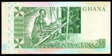 Ghana 20 Cedis - 1982 P#21c UNC Bank Note N#207506 #CN1379