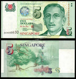 Singapore 5 Dollars - 1999 P#39 UNC Bank Note N#207951 #CN1380
