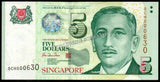Singapore 5 Dollars - 1999 P#39 UNC Bank Note N#207951 #CN1380