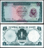 Egypt 1 Pound - 1965-1966 P#37b AUNC Bank Note N#208026 #UCN783