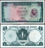 Egypt 1 Pound - 1967 P#37c AUNC Bank Note N#208026 #UCN784
