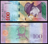 Venezuela 100 Bolívares - 2018 P# 106 UNC Bank Note N#208168