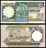 Libya ¼ Dinar - 1991 P#57a UNC Bank Note N#208174 #CN1381