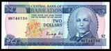 Barbados 2 Dollars - 1986 P# 36 UNC Bank Note N#208622