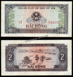 Vietnam 2 Dong 1980 P-85a Mild Stains UNC Banknote N#208771