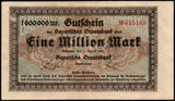 Germany - Federal State of Bavaria 1000000 Mark - 1923 (Red Serial Number) XF Bank Note N#209311 #UCN788