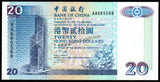 Hong Kong 20 Dollars (Bank of China) - 1994 P#329a UNC Currency Note N#210157