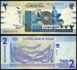 Sudan 2 Pounds - 2006 P#65a AUNC Bank Note N#210485
