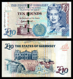 GUERNSEY 10 POUNDS - 1995-2023 P#57e UNC Bank Note N#211069