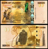 Uganda 1000, 2000, 5000, 10000, 20000 & 50000 Shillings - 2010-2025 Set of 6 UNC Bank Note N#211122