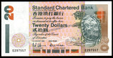 Hong Kong 20 Dollars (Standard Chartered Bank) - 1994 P#285b UNC Currency Note N#211321