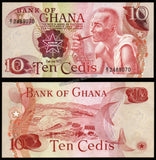 Ghana 10 Cedis 1977 P-16e UNC Banknote N#212104