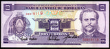 Honduras 2 Lempiras - 1993 P# 72a UNC Currency Note N#212119