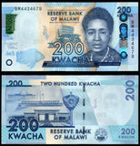 Malawi 20, 50, 100, 200, 500, 1000, 2000 & 5000 Kwacha -	2021-2026 Full Set of 8 UNC Banknote N#333694