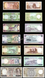 Syria 1, 5, 10, 25, 50, 100, 500 Syrian Pounds - 1976-1992 Set of 6 UNC Bank Notes N#212854
