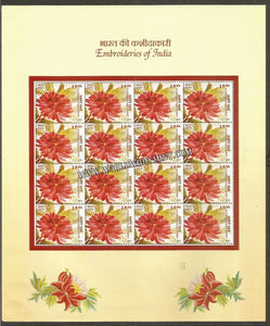 2019 INDIA Embroideries of India - Kashmiri Sheetlet