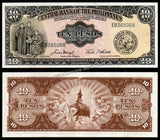 Philippines 10 Pesos - 1961-1965 P#136e UNC BANK NOTE N#213181 #CN1353