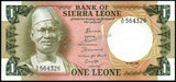 Sierra Leone 1 Leone - 1984 P#5d UNC Bank Note N#214047