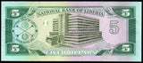 Liberia 5 Dollars - 1991 P#20a UNC Bank Note N#215971