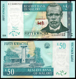 Malawi 50 Kwacha - 2005 P# 53a (With thick holographic strip) UNC Banknote N#216680