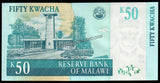 Malawi 50 Kwacha - 2005 P# 53a (With thick holographic strip) UNC Banknote N#216680