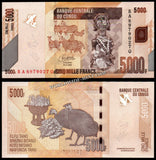 Congo 5000 Francs - 2022 UNC Banknote N#216767